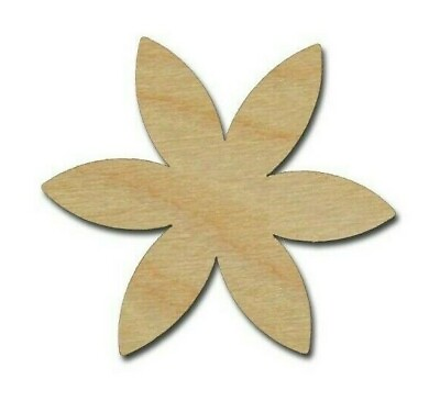 #ad Flower Shape Unfinished Wood DIY Craft Cut Outs Laser Cut Variety of size #FL002 $2.99