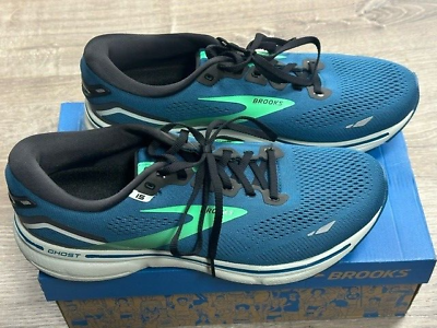 #ad Brooks Men#x27;s Ghost 15 Neutral Running Shoe Moroccan Blue Black Size 11.0 M $80.99