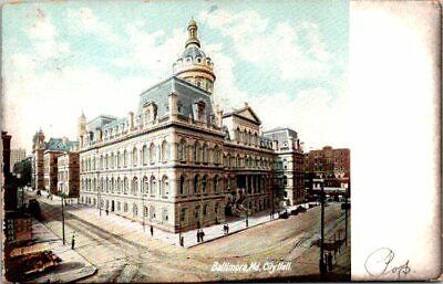 #ad Baltimore MD City Hall Vintage Maryland Postcard $7.98