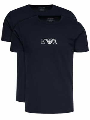 Emporio Armani Men#x27;s t shirt 111267 CC715 27435 Crew Neck Stretch Navy 2 Pack $39.59