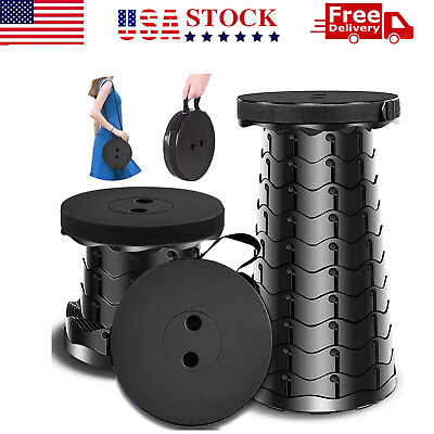 #ad Folding Stool Portable Telescopic Chair Seat Camping Retractable Outdoor Fishing $13.29