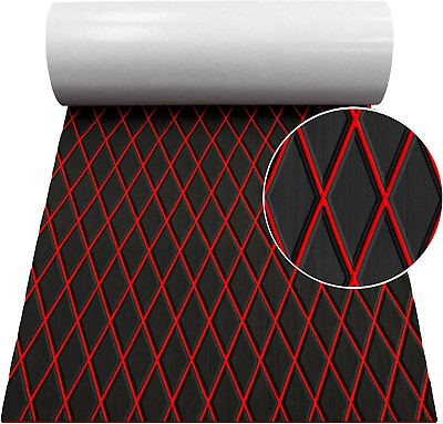#ad Black over Red EVA Foam Boat Flooring Sheet Marine Teak Decking Carpet ▶ Rhombus $53.33