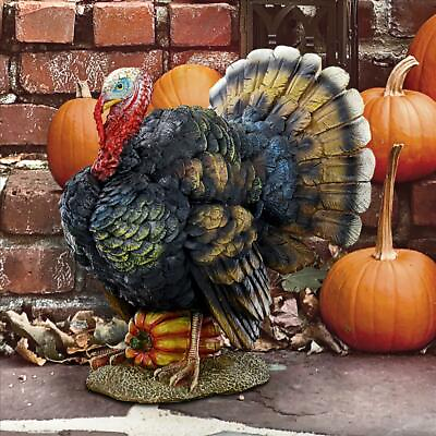 #ad North American Wild Turkey Wildlife Bird Thanksgiving Garden Sculpture Statue $100.82