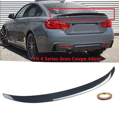 #ad Fit For 2015 20 BMW 4 Series Gran Coupe F36 Gloss Black Rear Trunk Spoiler Wing $69.70