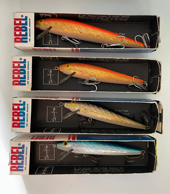 #ad Rebel the Amazing Minnow Fishing Lures Vintage $39.99