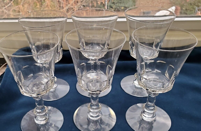 #ad Set 6 Vintage Fostoria Dolly Madison Water Wine Goblet Glasses 6 1 2 inch $44.00