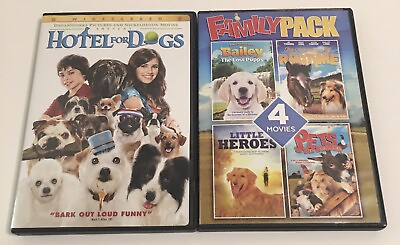 #ad Hotel for Dogs Bailey Little Heroes amp; More LOT 2 DOG PET THEMED Movies DVDs $8.95
