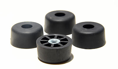 #ad 4 EXTRA LARGE TALL 1.5 W X .750 H ROUND RUBBER FEET BUMPERS AMPS US MADE $9.99