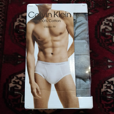 #ad #ad Calvin Klein Briefs Extra Large Gray Classic Fit Cotton 3 Pack NEW $22.50