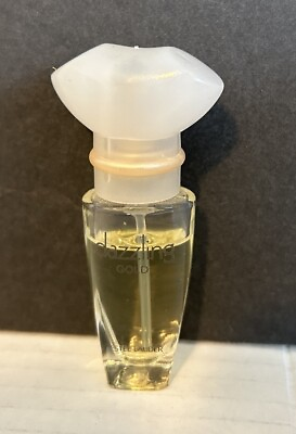 #ad Estee Lauder Dazzling Gold Parfum Spray .17 oz 5 mL Small Travel 80% full $22.00