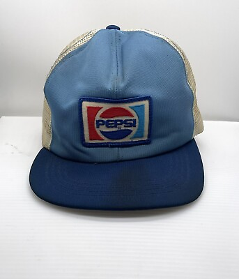 #ad Vintage Pepsi Snapback Foam Trucker Hat Riverside Tag USA Made Vintage Hat R $30.00