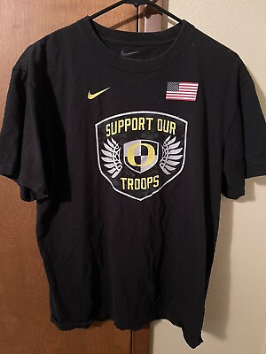#ad Oregon DUCKS Football 2010 SPRING GAME Support Troops Shirt Men#x27;s S USA $29.95
