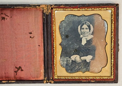 #ad 1 6th Plate Daguerreotype Of A Woman In A Full Union Case $79.95