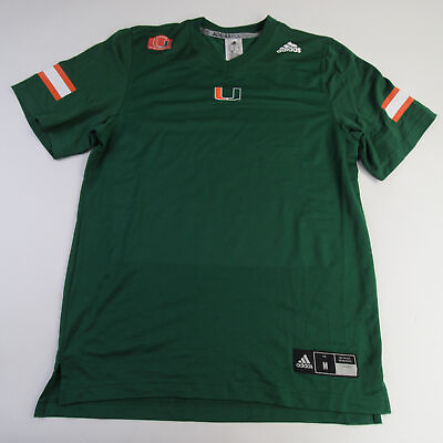 #ad Miami Hurricanes adidas Practice Jersey Football Men#x27;s Green Used $9.00