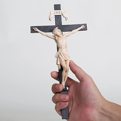 #ad 10 Inch Crucifix Wall Cross Jesus Catholic Crosses hang hand painted New $55.99
